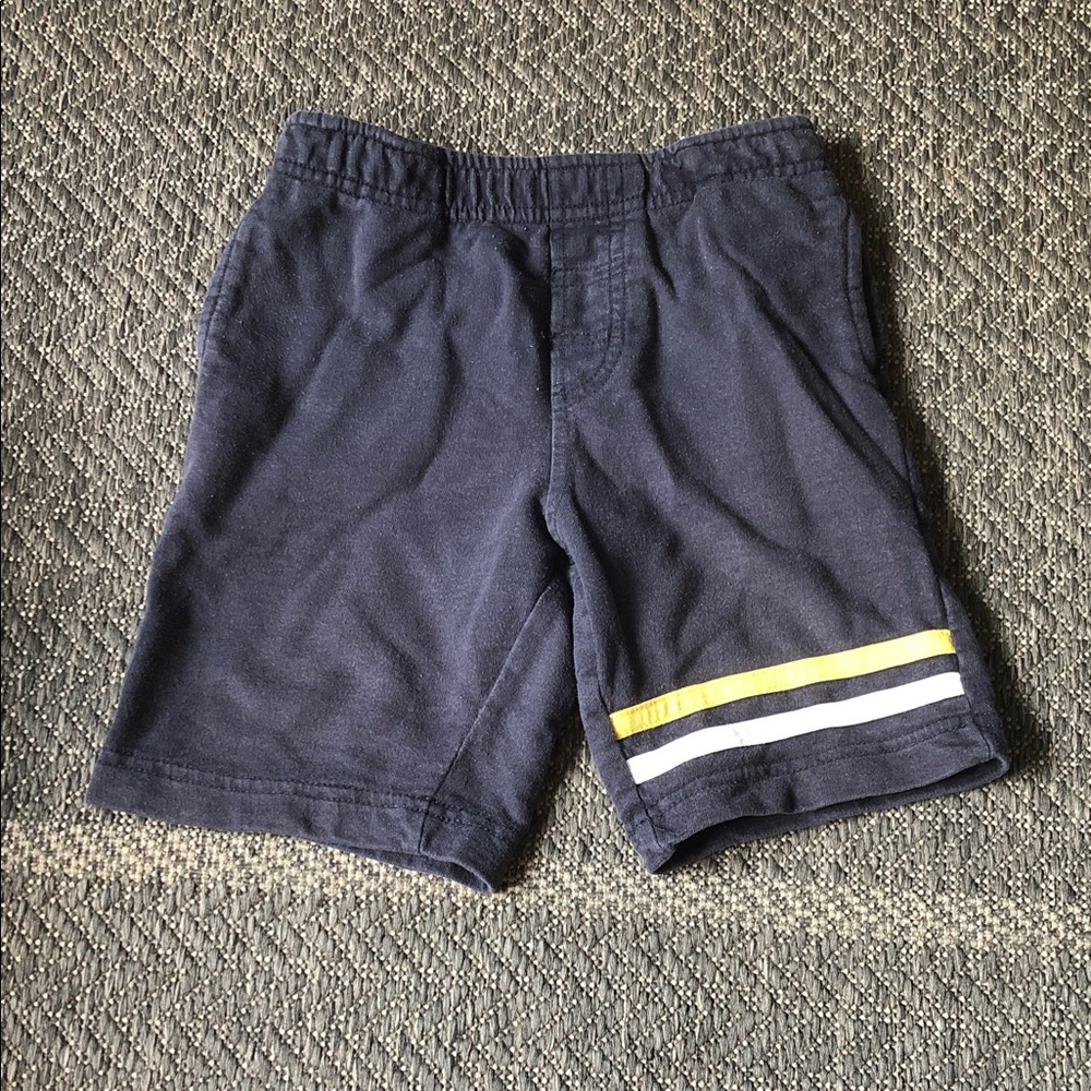 Joe Fresh Navy Shorts with Yellow & White Leg Stripes
